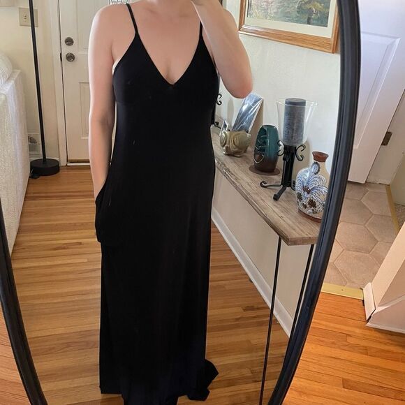 Norma Kamali Slip Dress Maxi Black XS - Picture 4 of 9